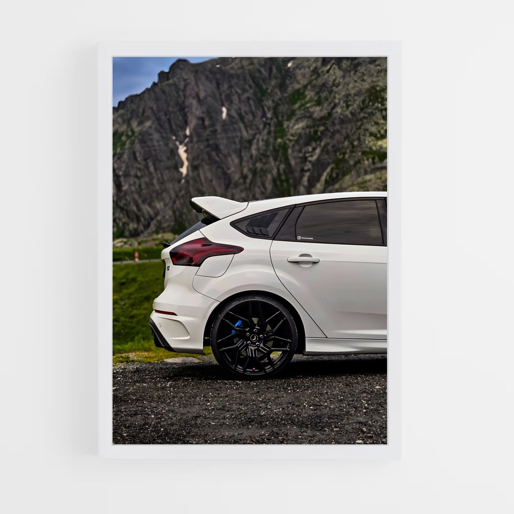 Poster Rallye Blanc – affiche Ford (vue 3)